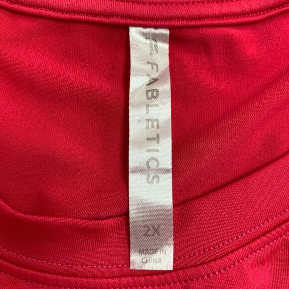 Fabletics Active Tank Top Womens Plus 2X Pink Dropped Armhole Stretch Athletic - Picture 8 of 12